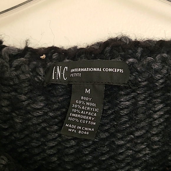 INC BLACK/GRAY CARDIGAN/SWEATER - Picture 3 of 5